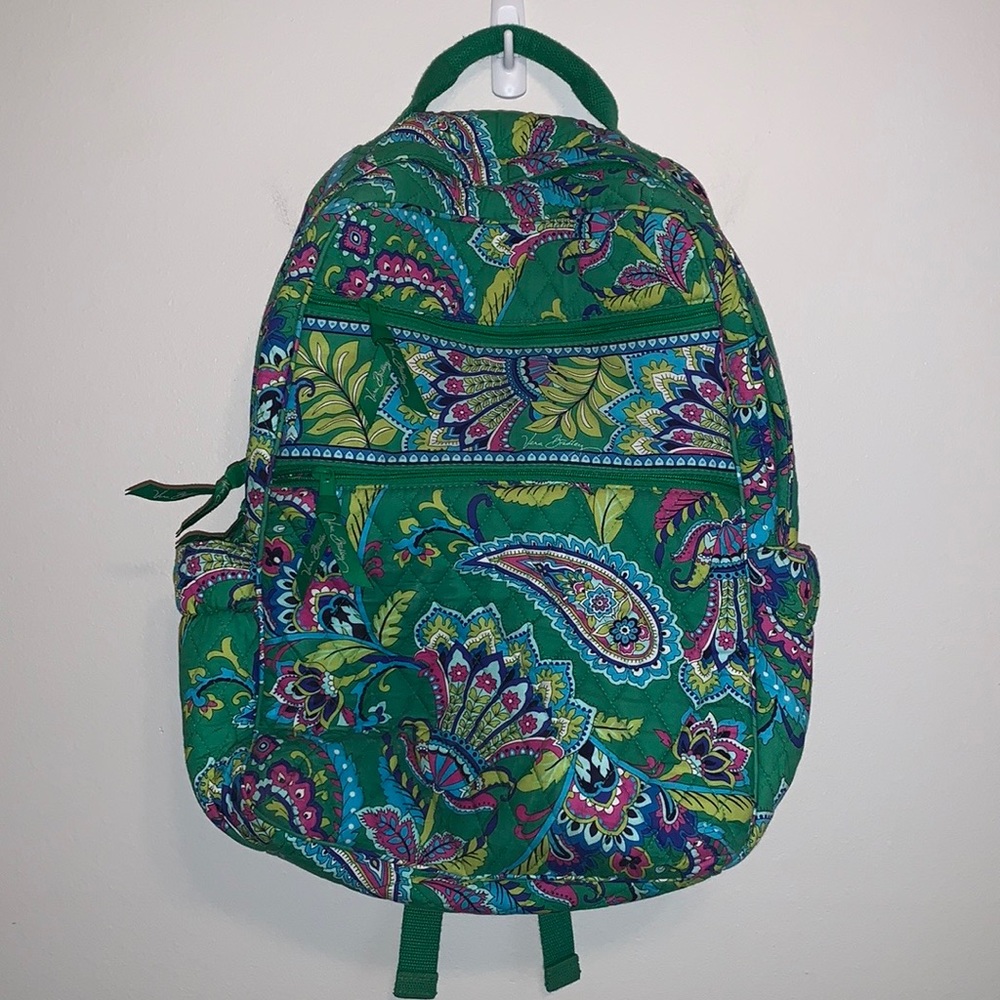 Vera Bradley Green Paisley Backpack